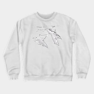 NAKARI : Banc de dauphins gris Crewneck Sweatshirt